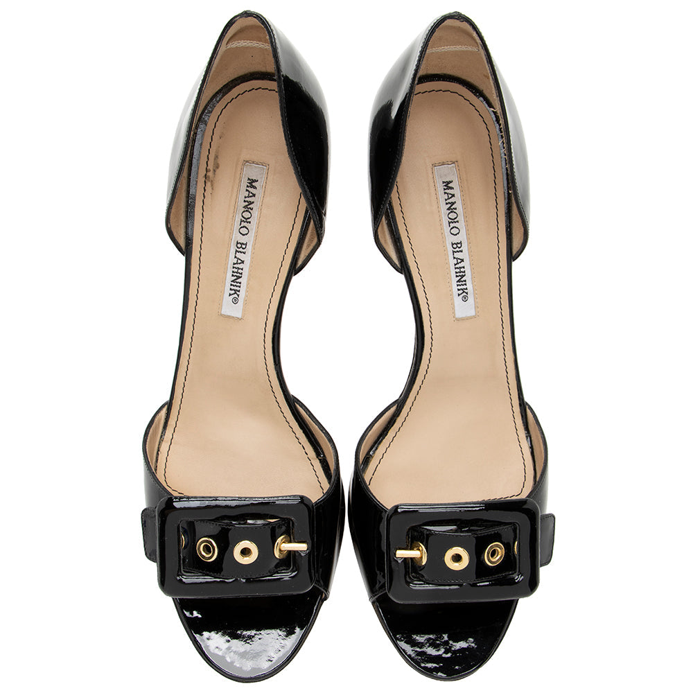 Manolo Blahnik Patent Leather D'Orsay Pumps - Size  10 / 40 (SHF-17743)