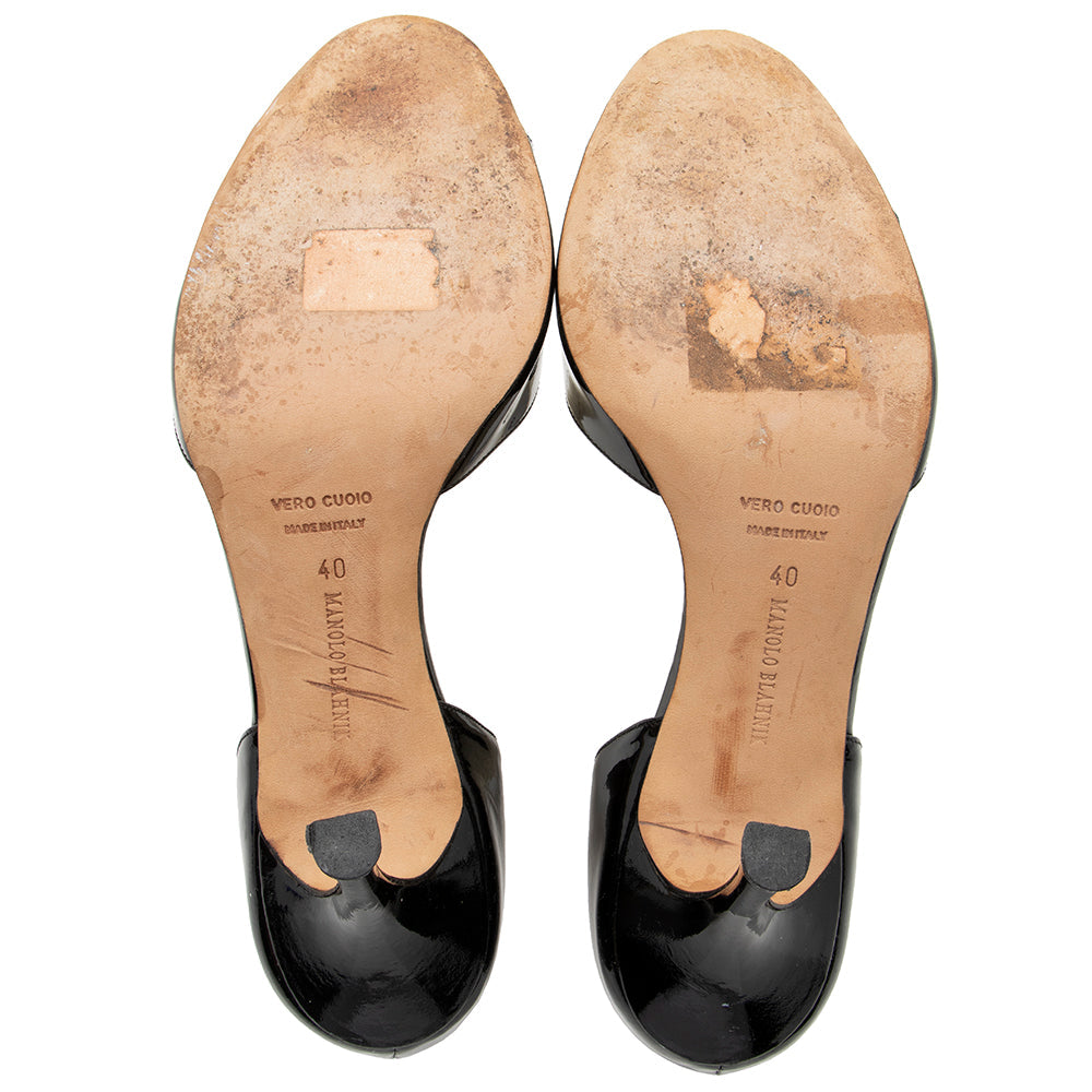 Manolo Blahnik Patent Leather D'Orsay Pumps - Size  10 / 40 (SHF-17743)