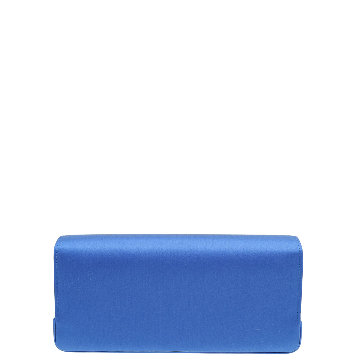Manolo Blahnik Royal Blue Satin Gothisi Jewel Buckle Clutch