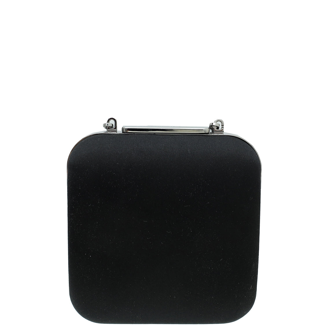 Manolo Blahnik Black Hangisi Swarovski Frame Clutch Bag