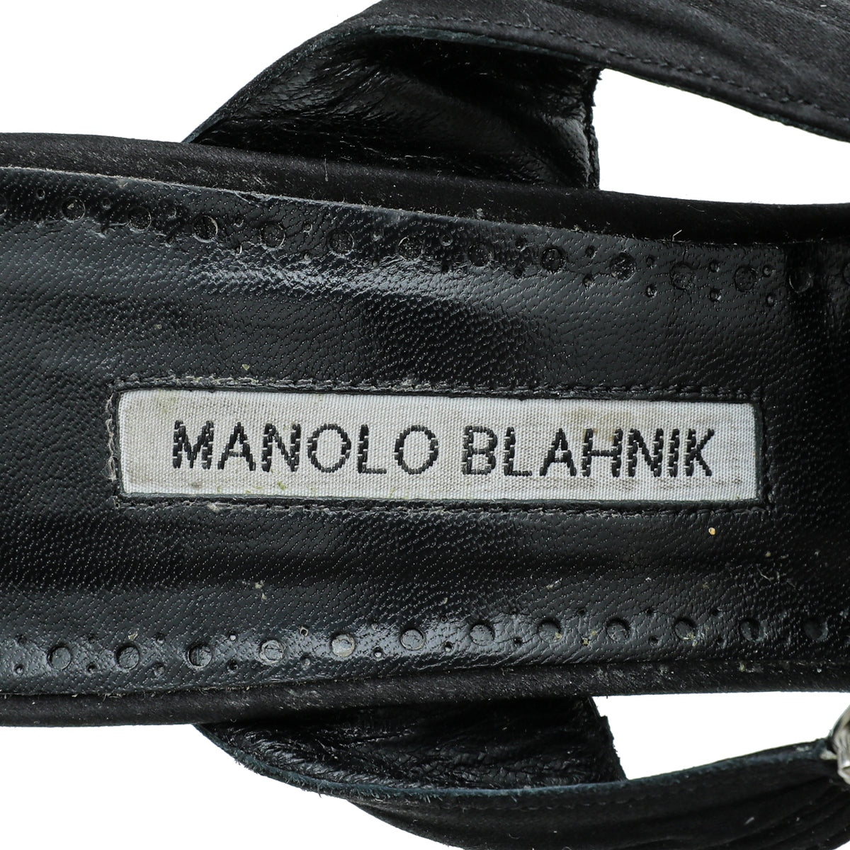Manolo Blahnik Black Satin Maiduguri 105 Mules 40