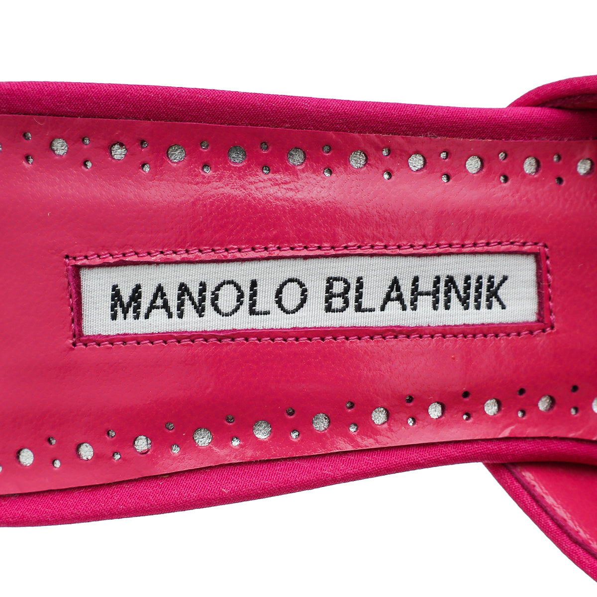 Manolo Blahnik Dark Fuchsia Double Maysale 50 Mules 38