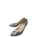 Manolo Blahnik Bicolor Glitter Hangisi Crystal Pump 36