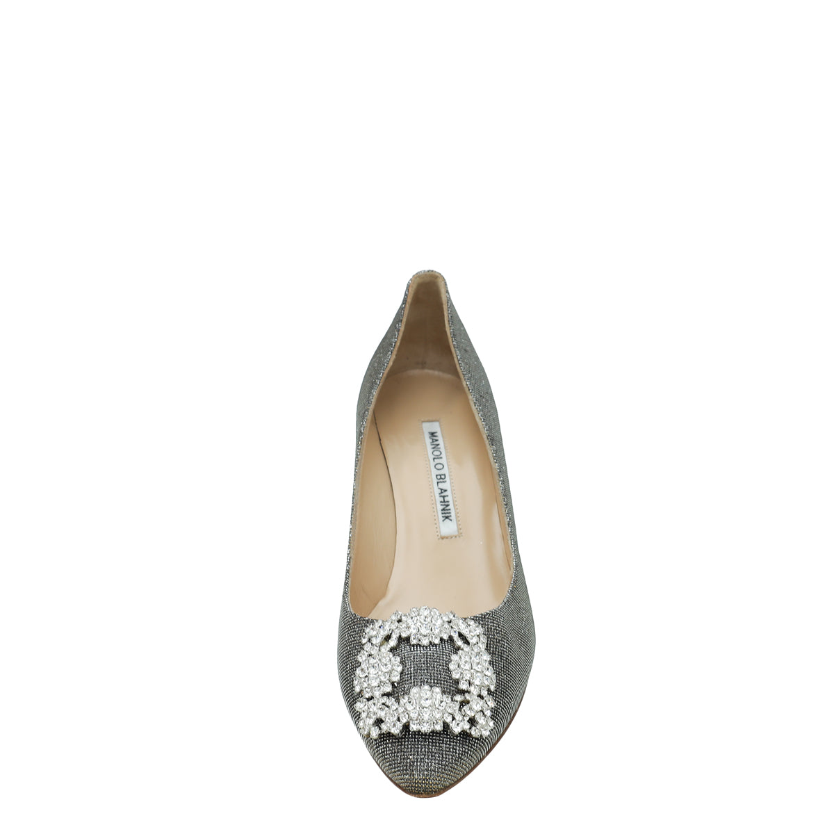 Manolo Blahnik Bicolor Glitter Hangisi Crystal Pump 36