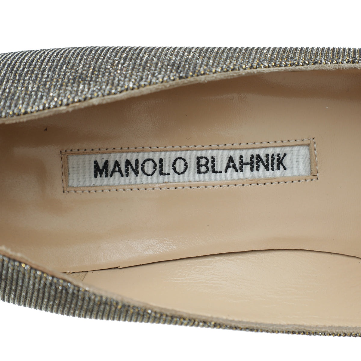 Manolo Blahnik Bicolor Glitter Hangisi Crystal Pump 36