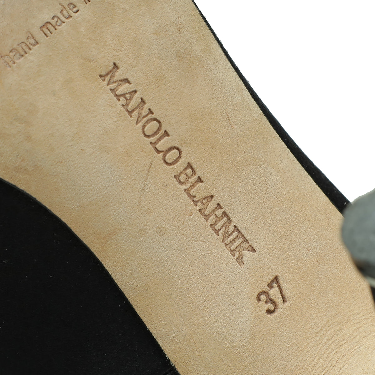 Manolo Blahnik Black Satin Hangisi Pump 37