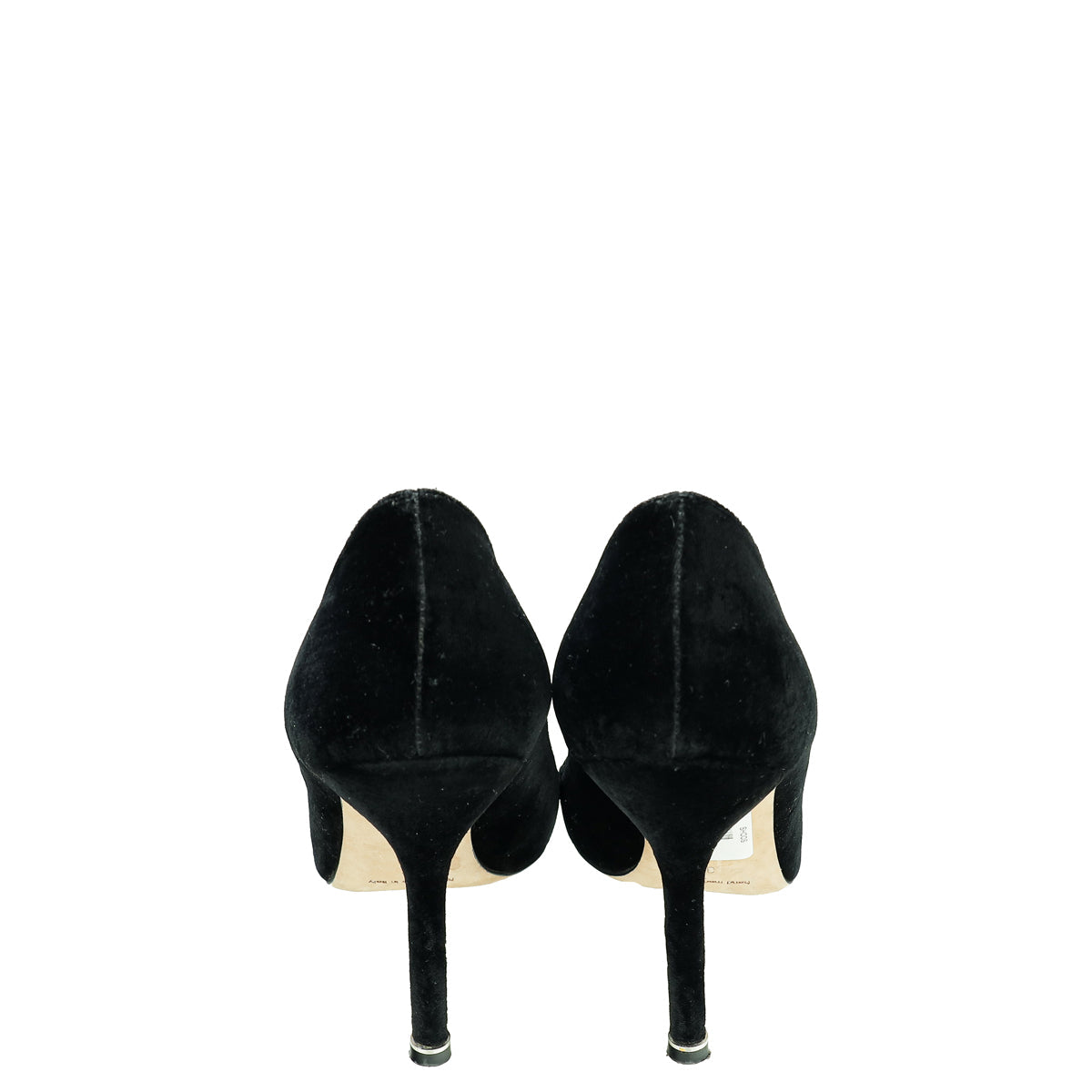 Manolo Blahnik Black Velvet Hangisi Pump 37