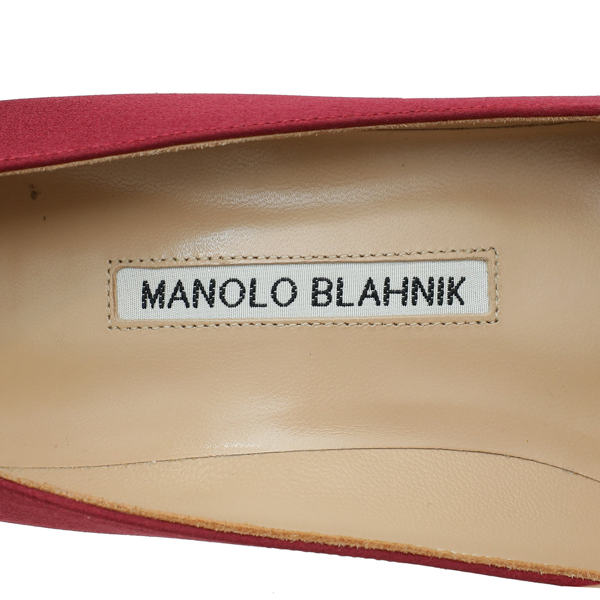 Manolo Blahnik Wine Red Satin Hangisi Pump 37