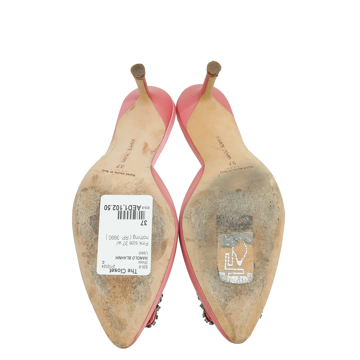 Manolo Blahnik Pink Hangisimu 37