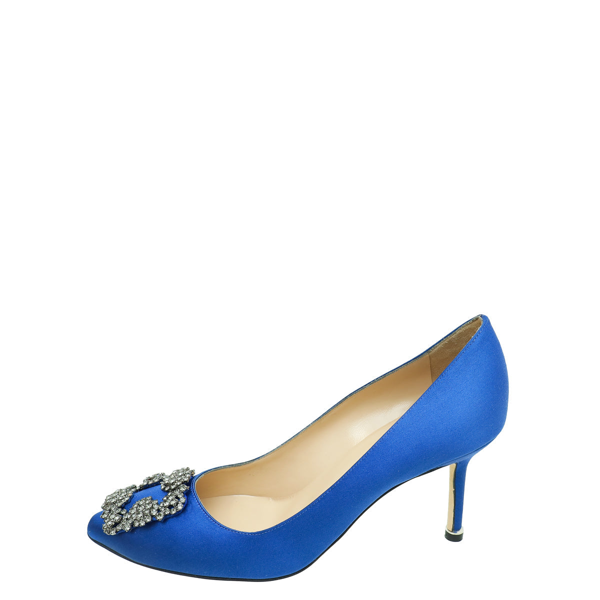 Manolo Blahnik Royal Blue Satin Hangisi Pumps 38