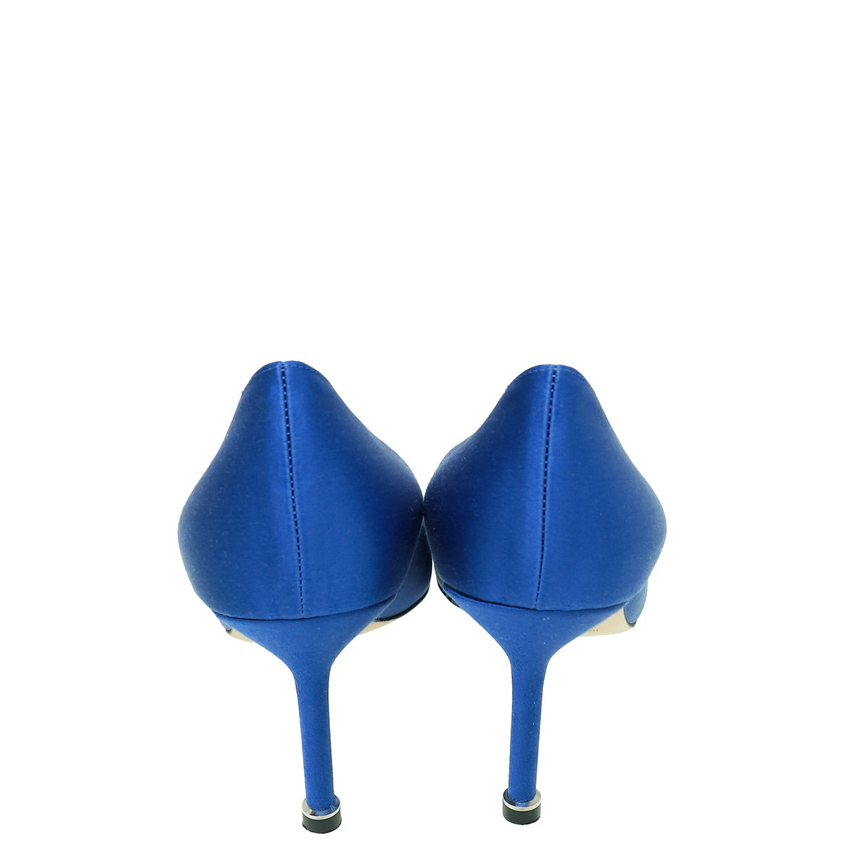 Manolo Blahnik Royal Blue Satin Hangisi Pumps 38