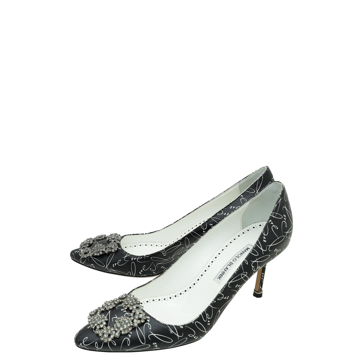 Manolo Blahnik Black Hangisi Love Pump 39.5
