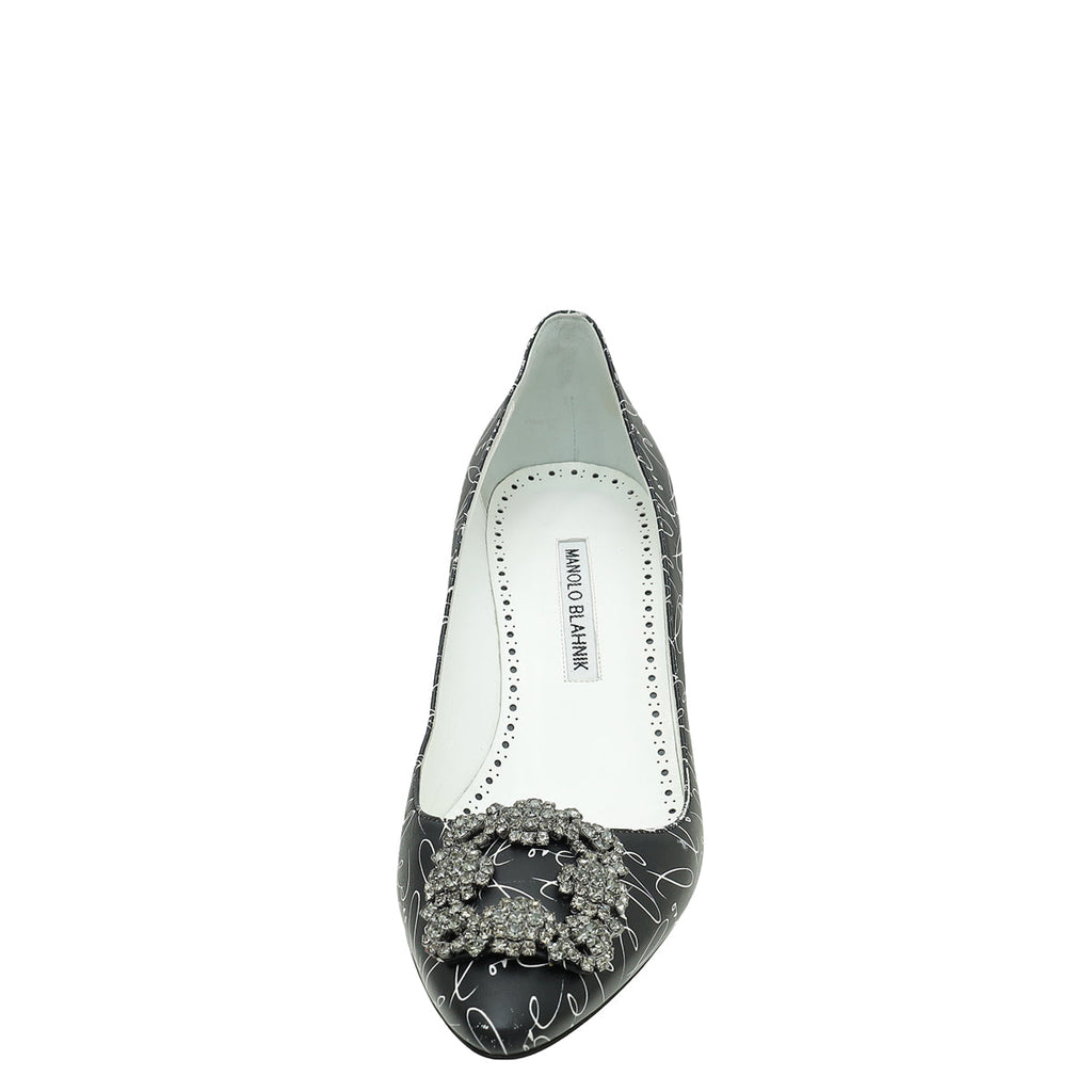 Manolo Blahnik Black Hangisi Love Pump 39.5