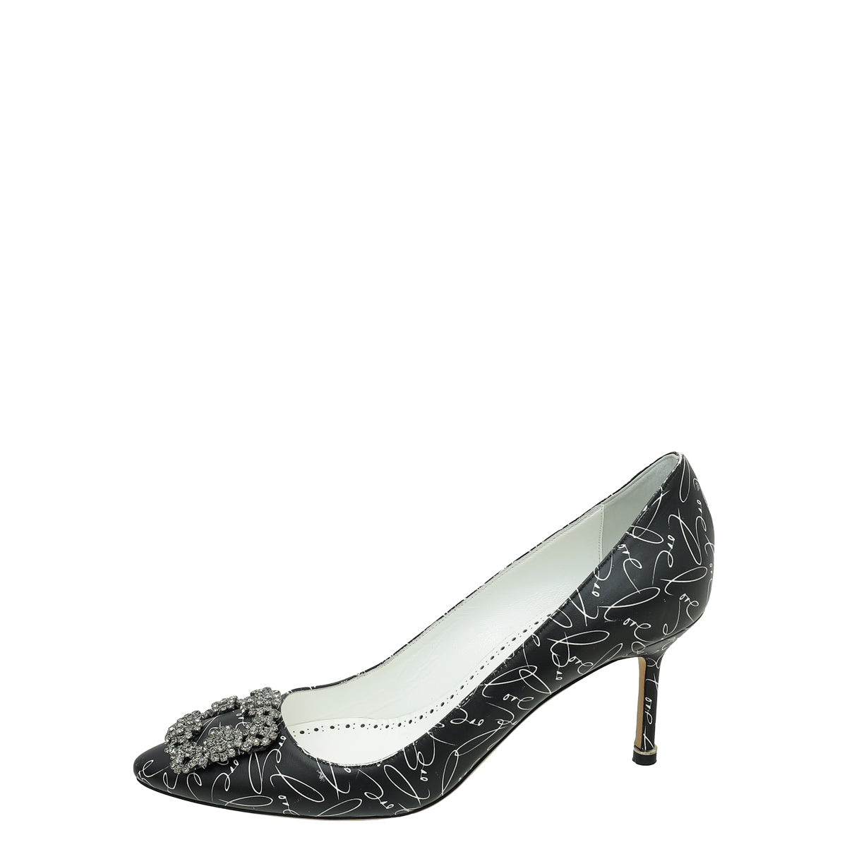 Manolo Blahnik Black Hangisi Love Pump 39.5