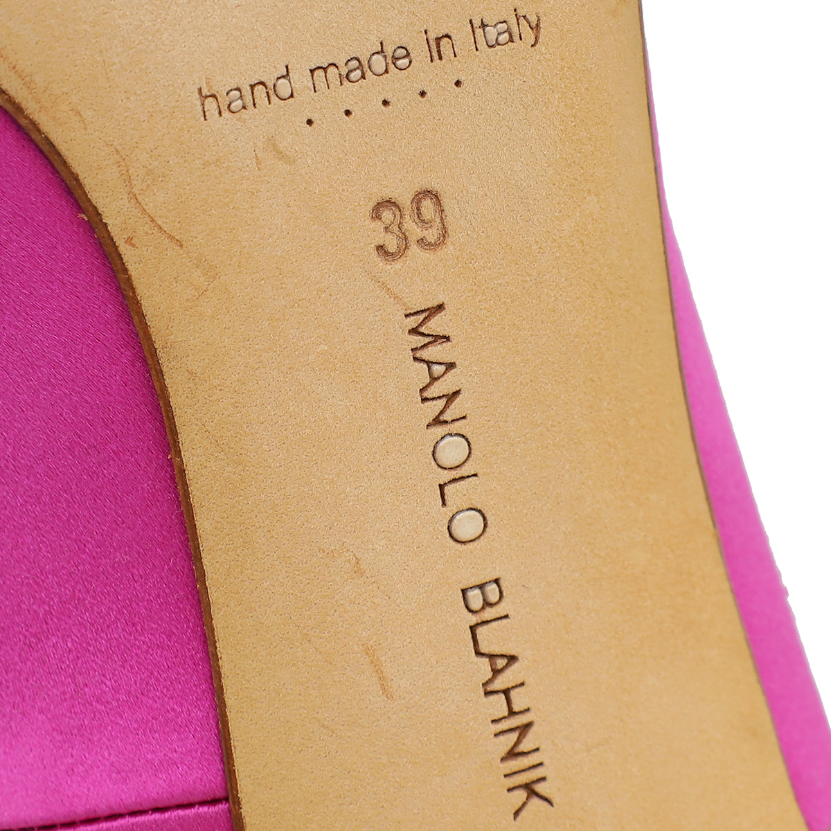 Manolo Blahnik Dark Fuchsia Satin Hangisi Pumps 39