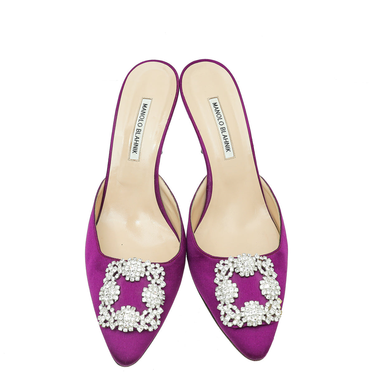 Manolo Blahnik Violet Hangisi Mules 41.5
