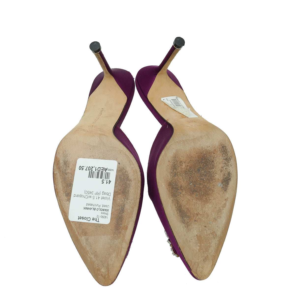 Manolo Blahnik Violet Hangisi Mules 41.5
