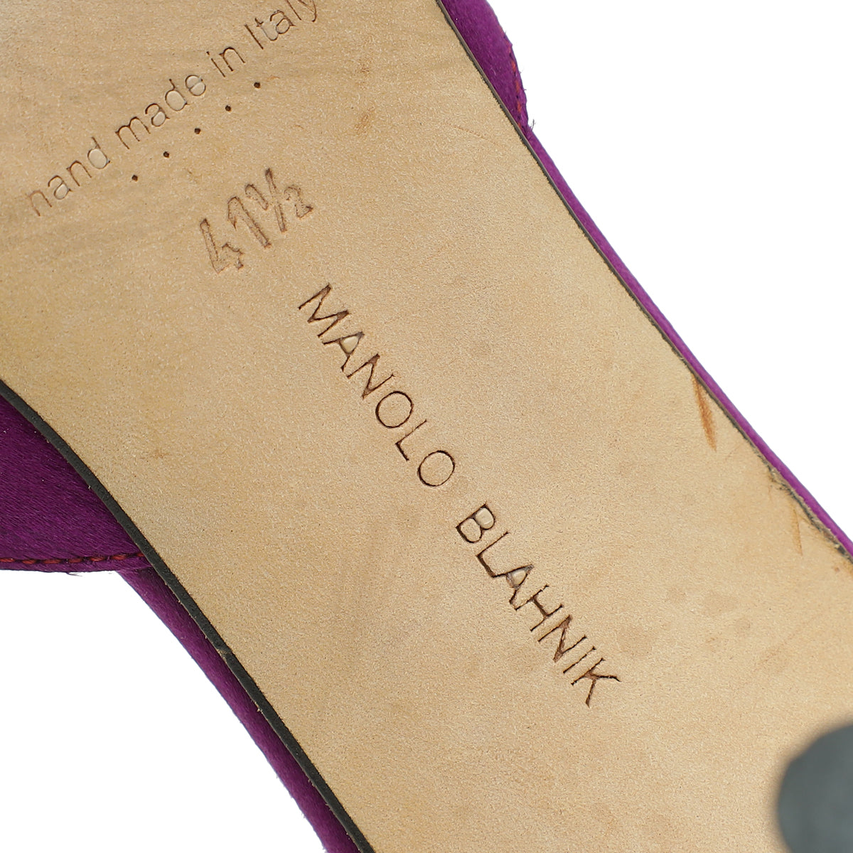 Manolo Blahnik Violet Hangisi Mules 41.5