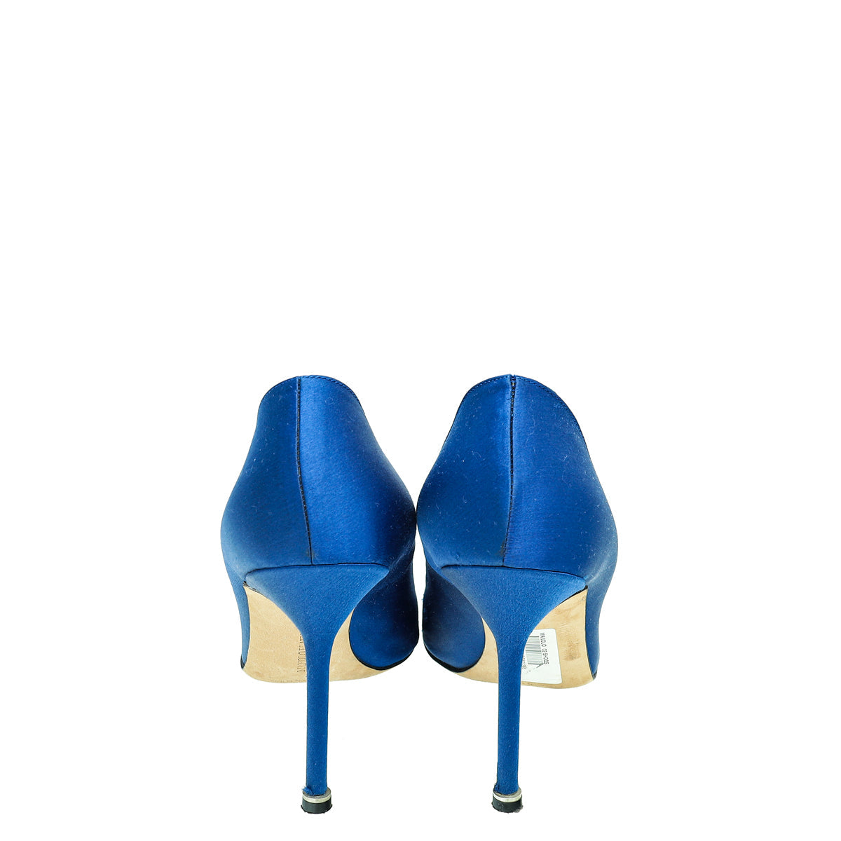 Manolo Blahnik Blue Satin Hangisi Pump 41