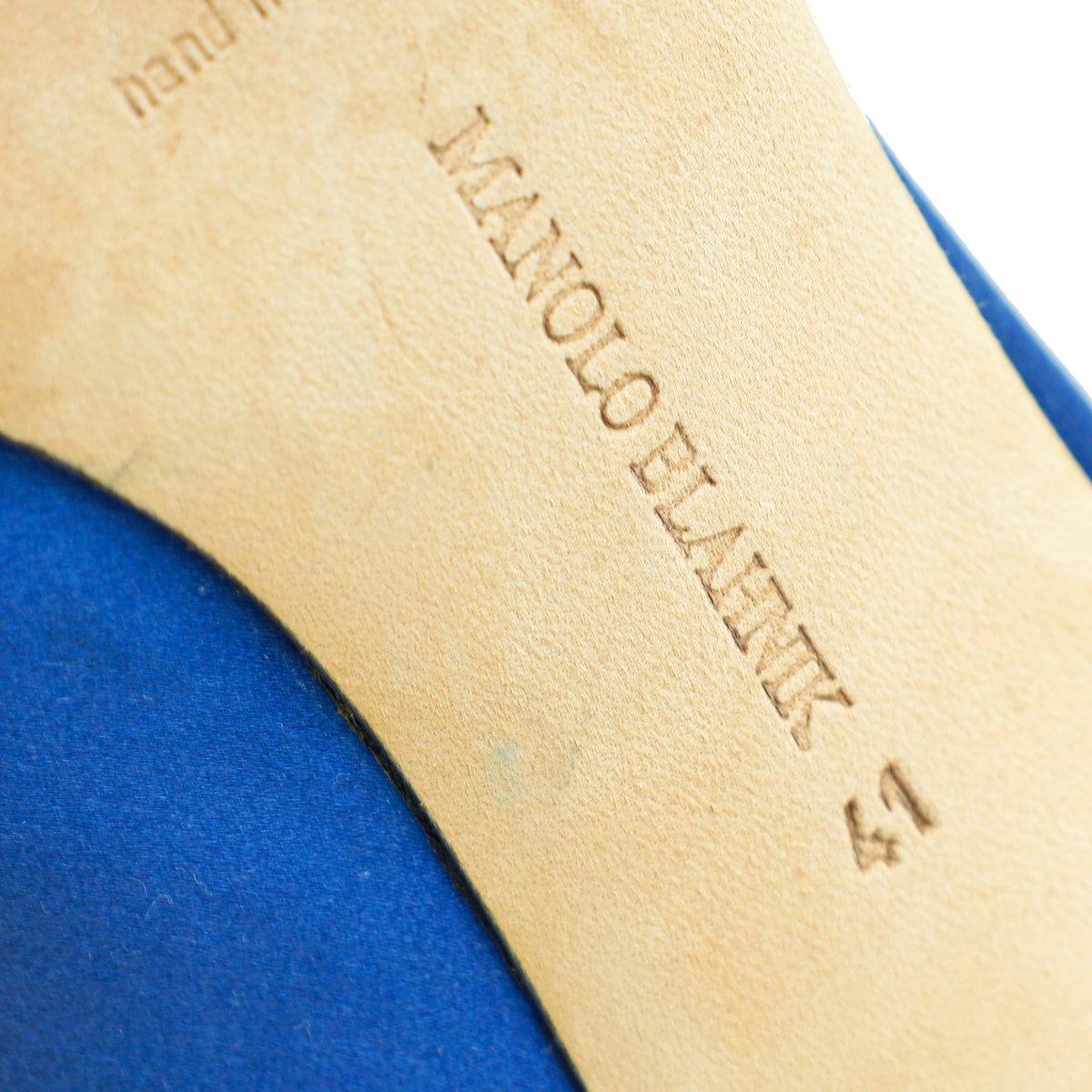 Manolo Blahnik Blue Satin Hangisi Pump 41