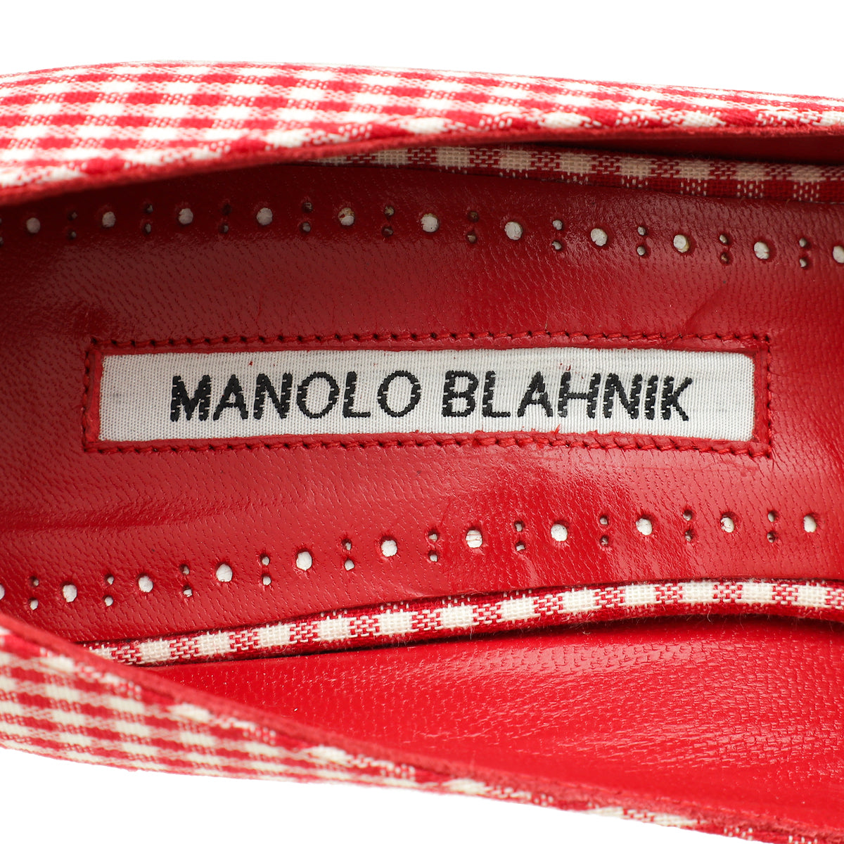 Manolo Blahnik Bicolor Checkered Hangisi Pumps 37