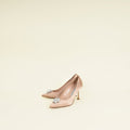 Manolo Blahnik Nude Cassina Satin Pump 39