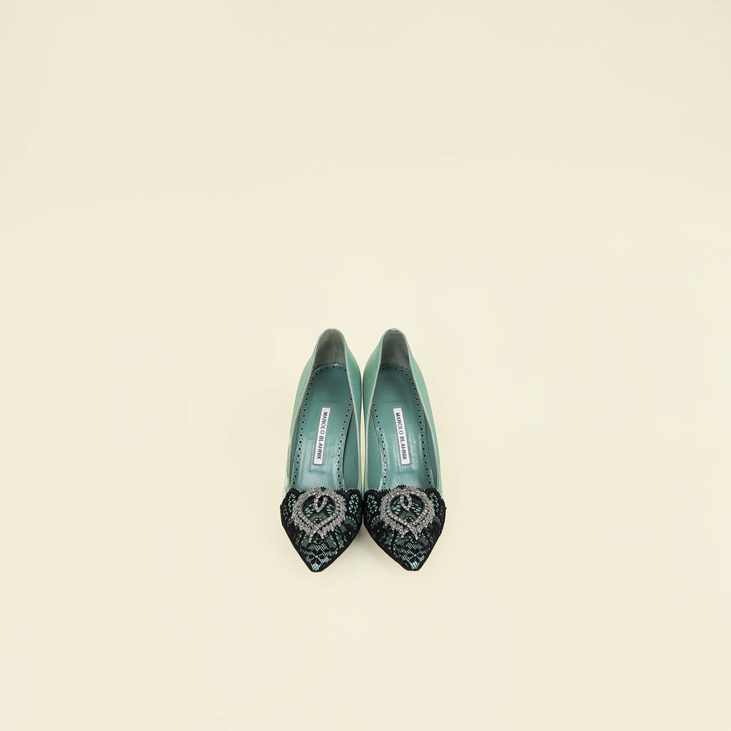 Manolo Blahnik Bicolor Gerontiushi Pump 39