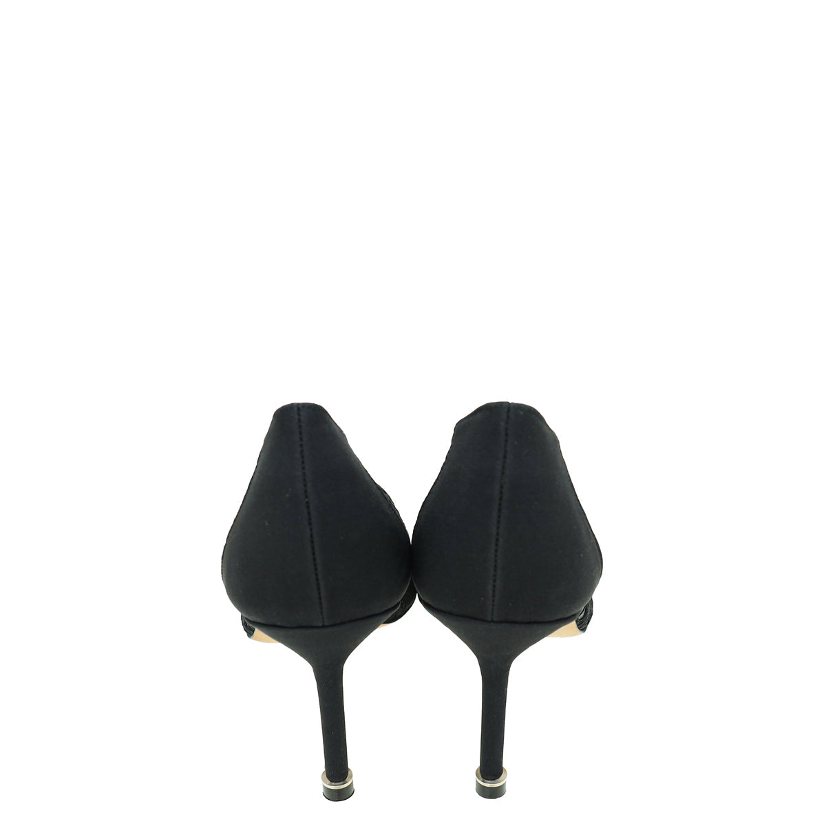 Manolo Blahnik Black Hangisi Lace Embellished Pump 39