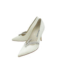 Manolo Blahnik Ivory Satin Shufti Pumps 41