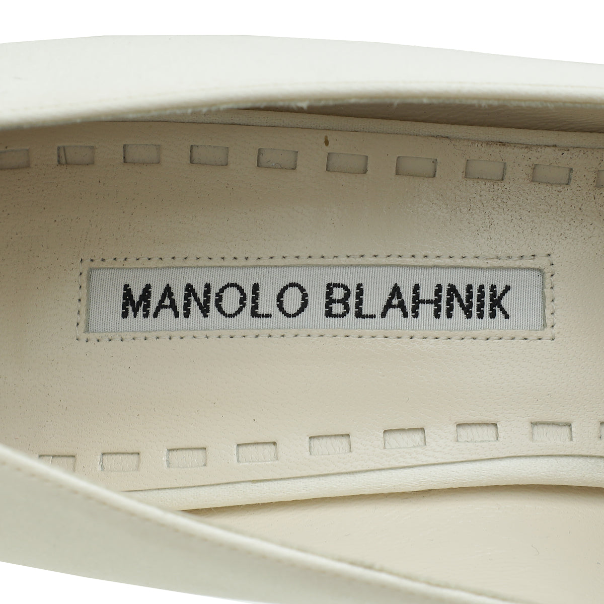 Manolo Blahnik Ivory Satin Shufti Pumps 41