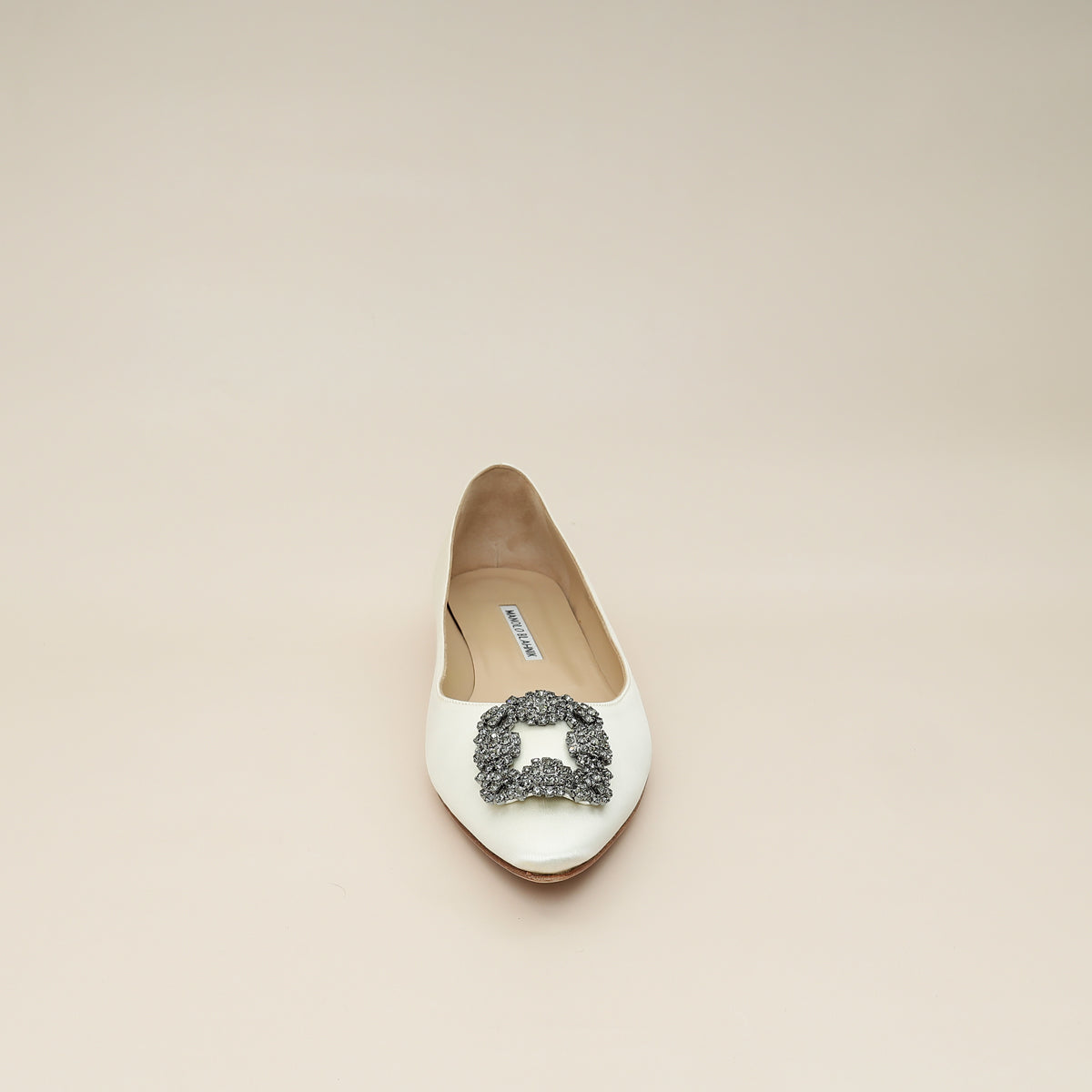 Manolo Blahnik Cream Hangisi Flats 41.5