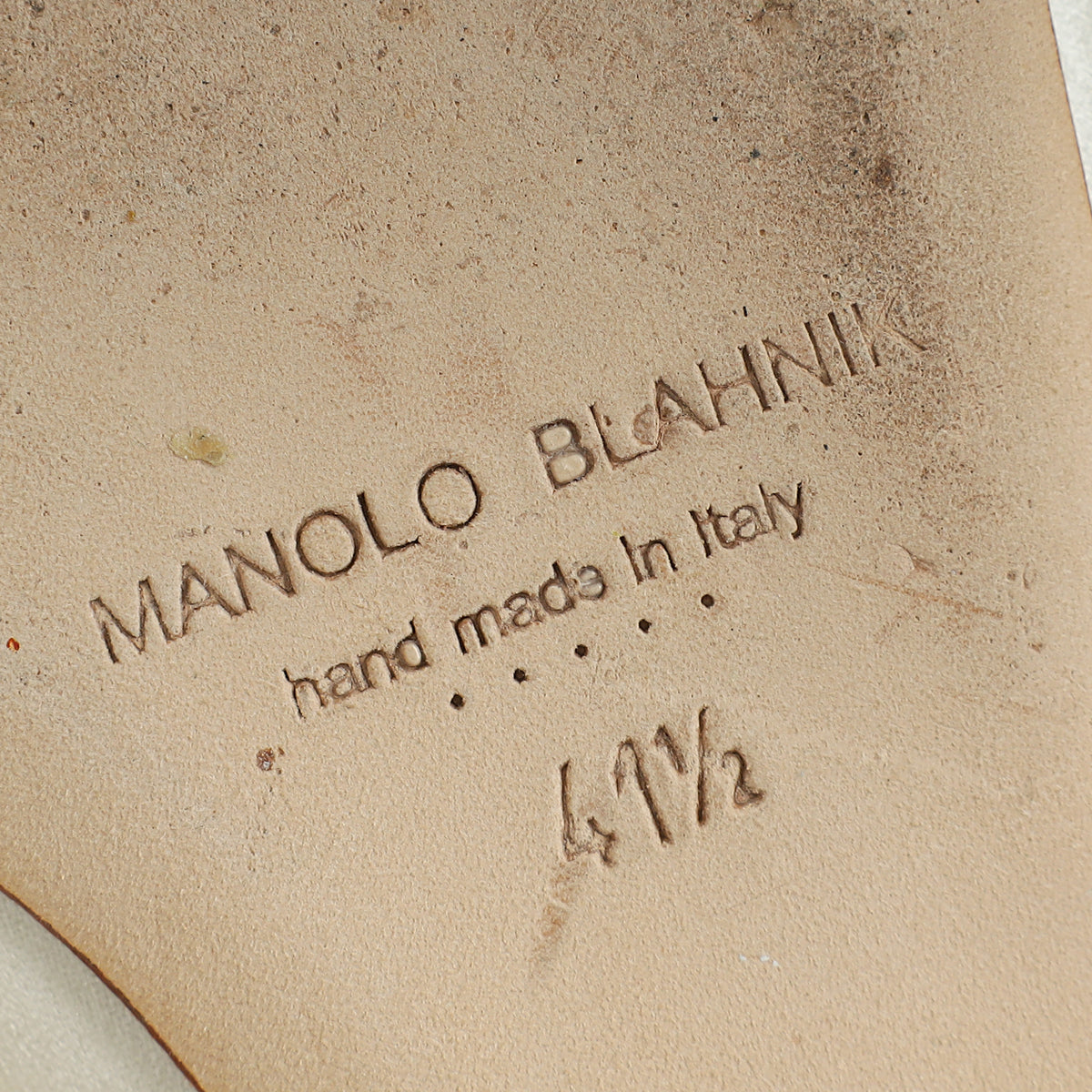 Manolo Blahnik Cream Hangisi Flats 41.5