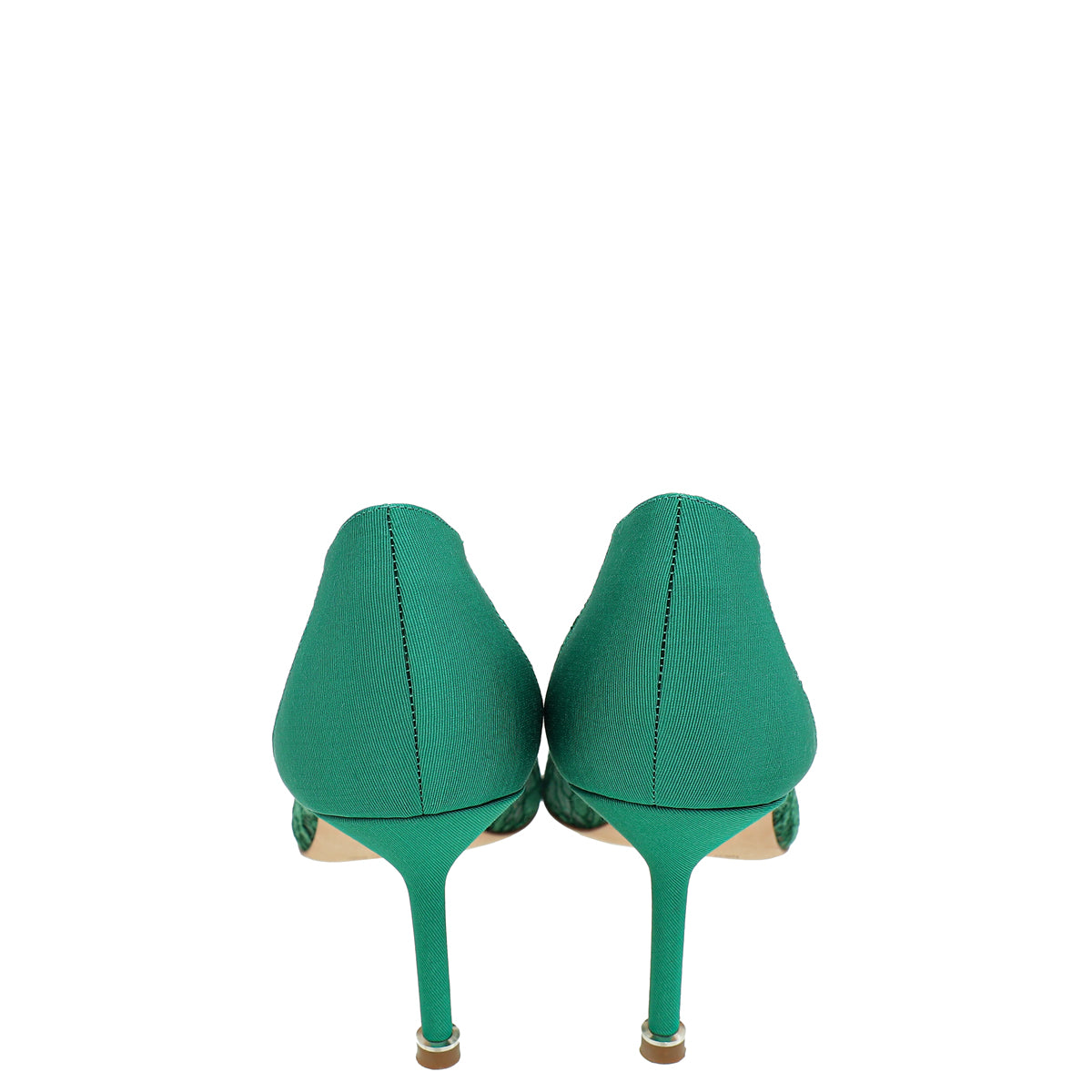 Manolo Blahnik Green Hangisi Lace Embellished Pump 39.5