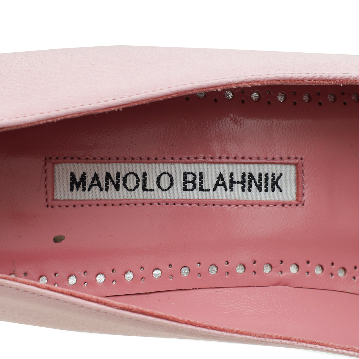 Manolo Blahnik Light Pink Hangisi Satin Pump 37