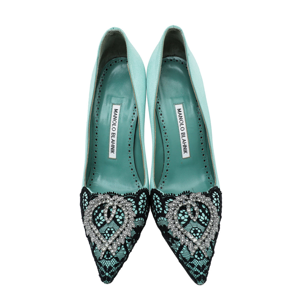Manolo Blahnik Bicolor Gerontiushi Pump 37