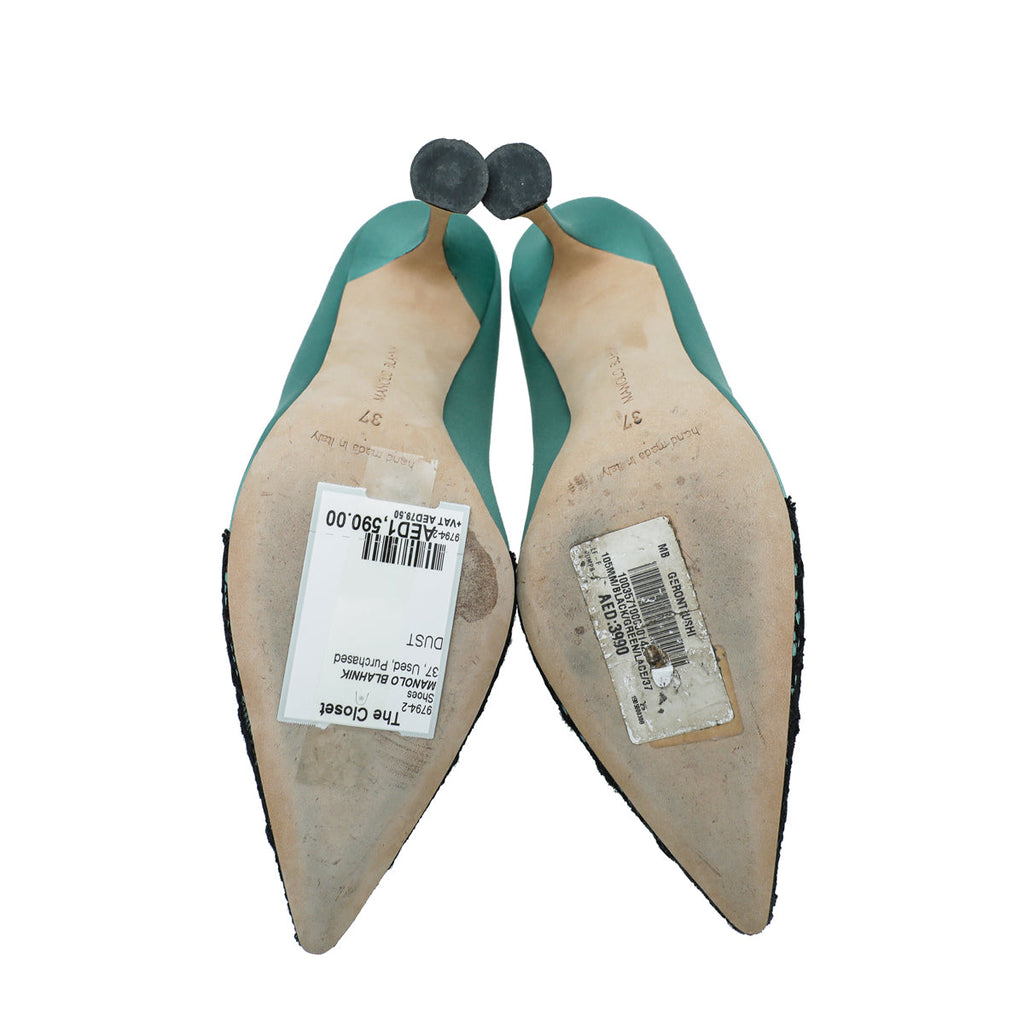 Manolo Blahnik Bicolor Gerontiushi Pump 37