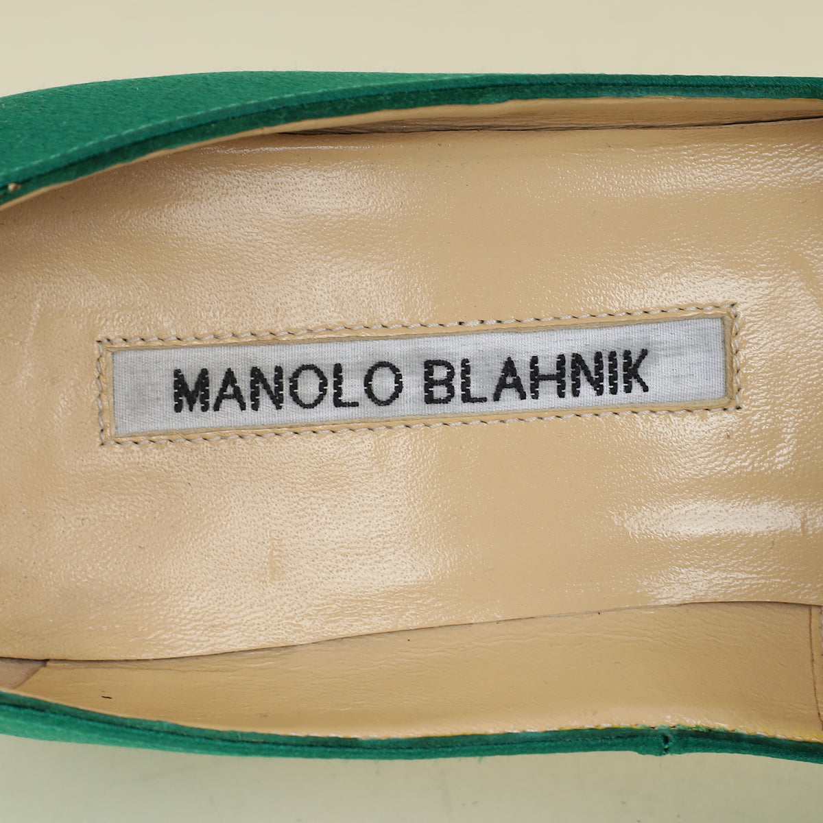 Manolo Blahnik Green Hangisi Buckle Pumps 36.5