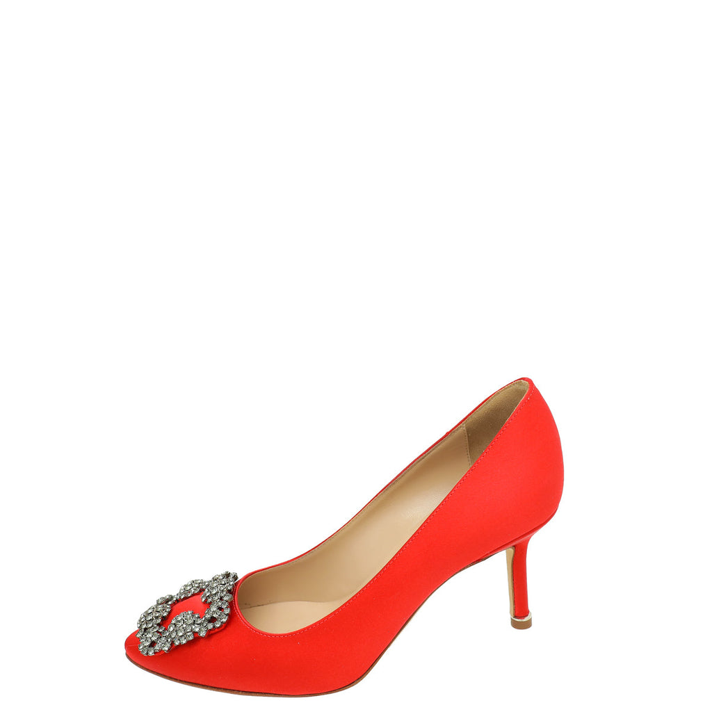 Manolo Blahnik Red Hangisi Pump 36