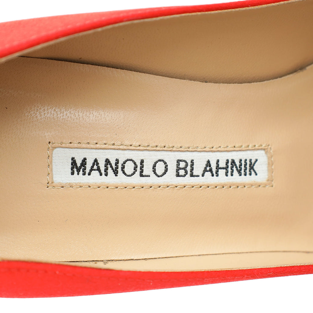 Manolo Blahnik Red Hangisi Pump 36