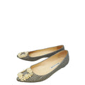 Manolo Blahnik Bicolor Hangisi Pearl Glitter Fabric Flat Ballerina 36