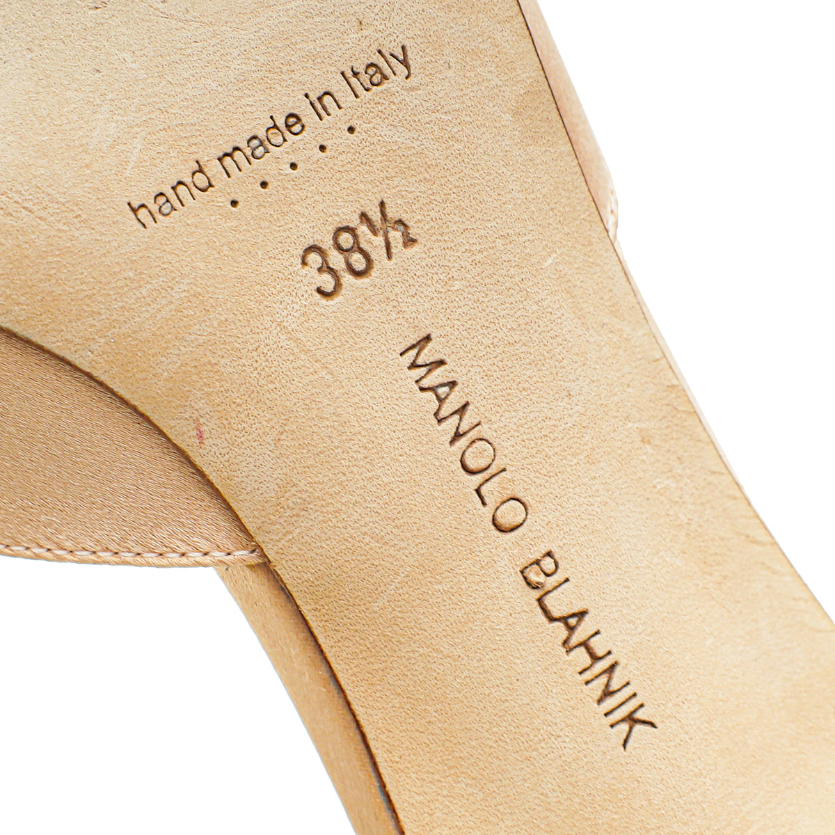 Manolo Blahnik Peach Satin Hangisi Mules 38.5