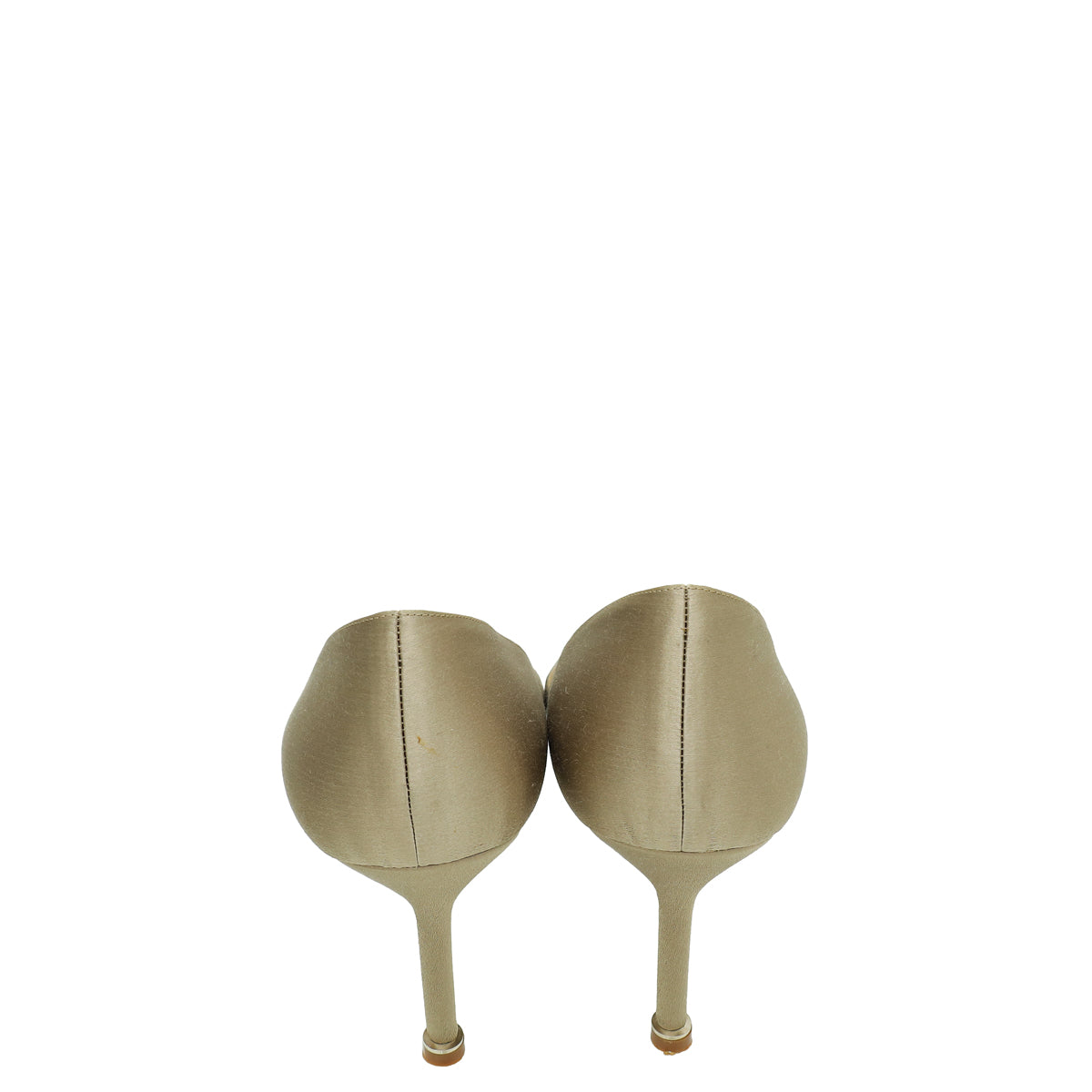 Manolo Blahnik Poudre Nude Satin Pearl Embellished Hangisi Pump 39.5