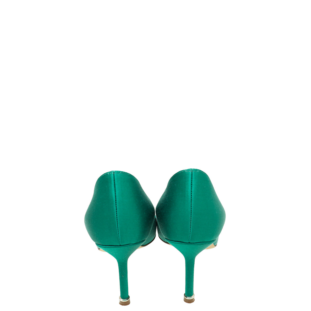 Manolo Blahnik Green Hangisi Satin Pump 39.5