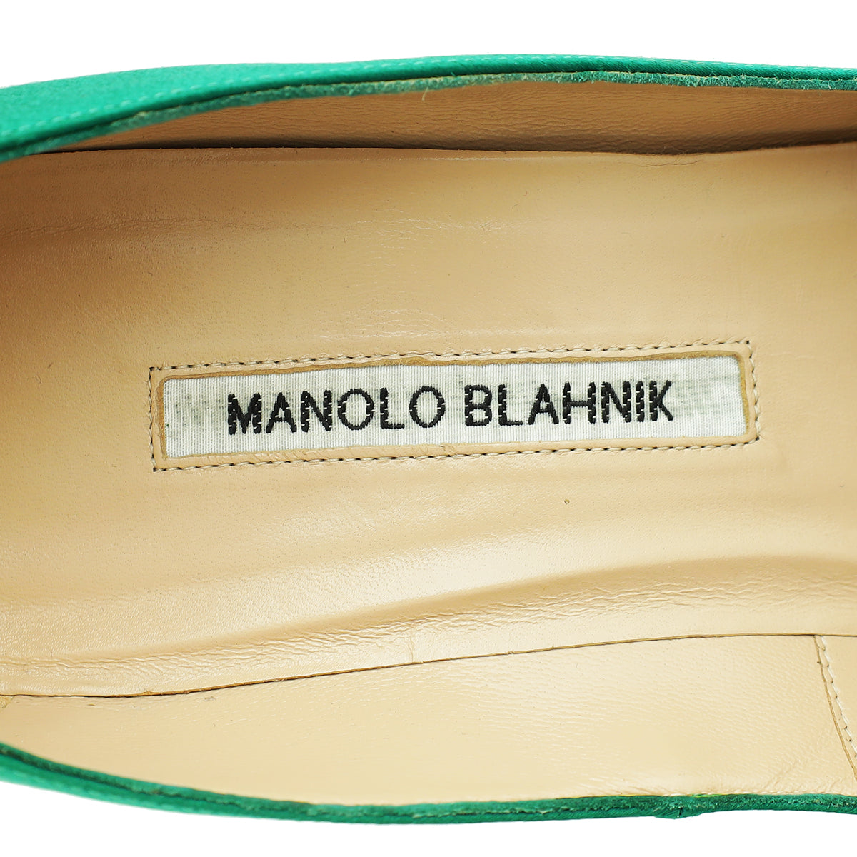 Manolo Blahnik Green Satin Hangisi Pumps 41