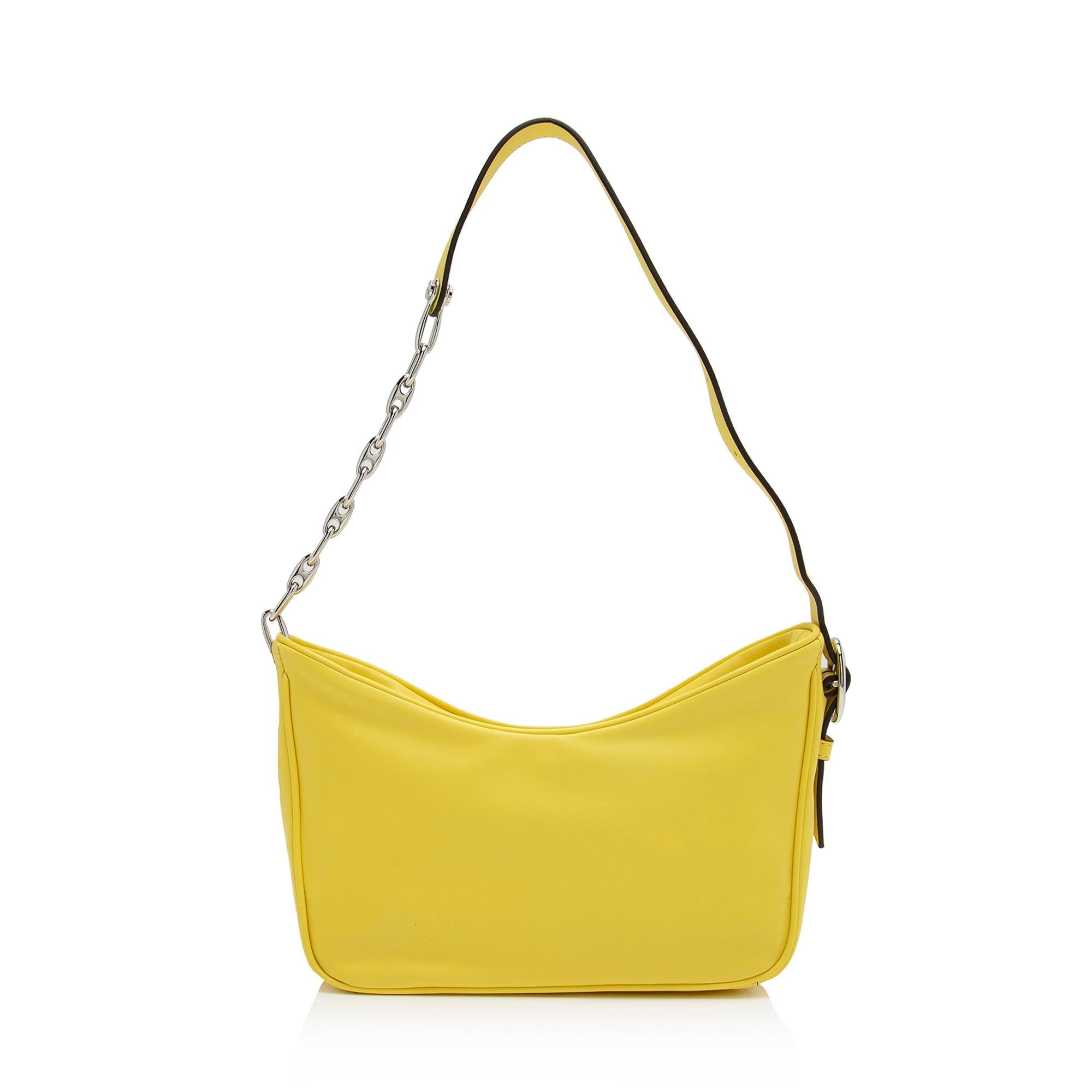 Marc Jacobs Calfskin Tempo Baguette Shoulder Bag (SHF-23283)
