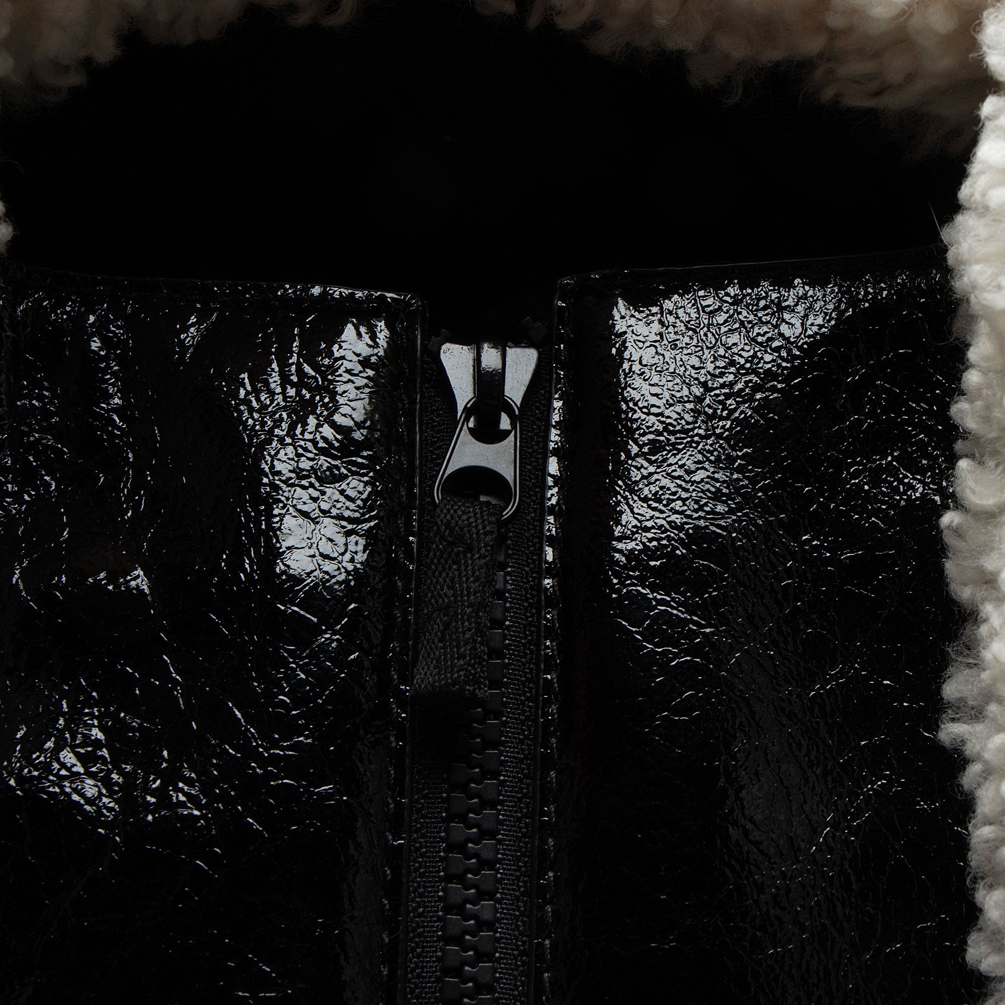 Marc Jacobs Crinkled Leather Faux Shearling The Tote Large Bag