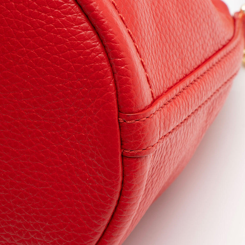 Marc Jacobs Grained Calfskin The Bucket Drawstring Mini Shoulder Bag (SHF-nNBPqo)