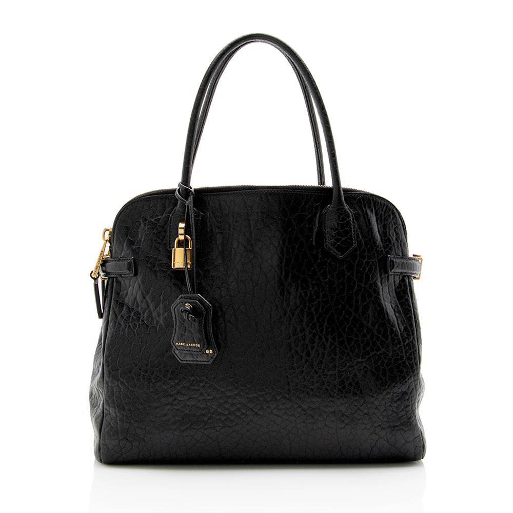 Marc Jacobs Leather Double-Zip Lock Tote