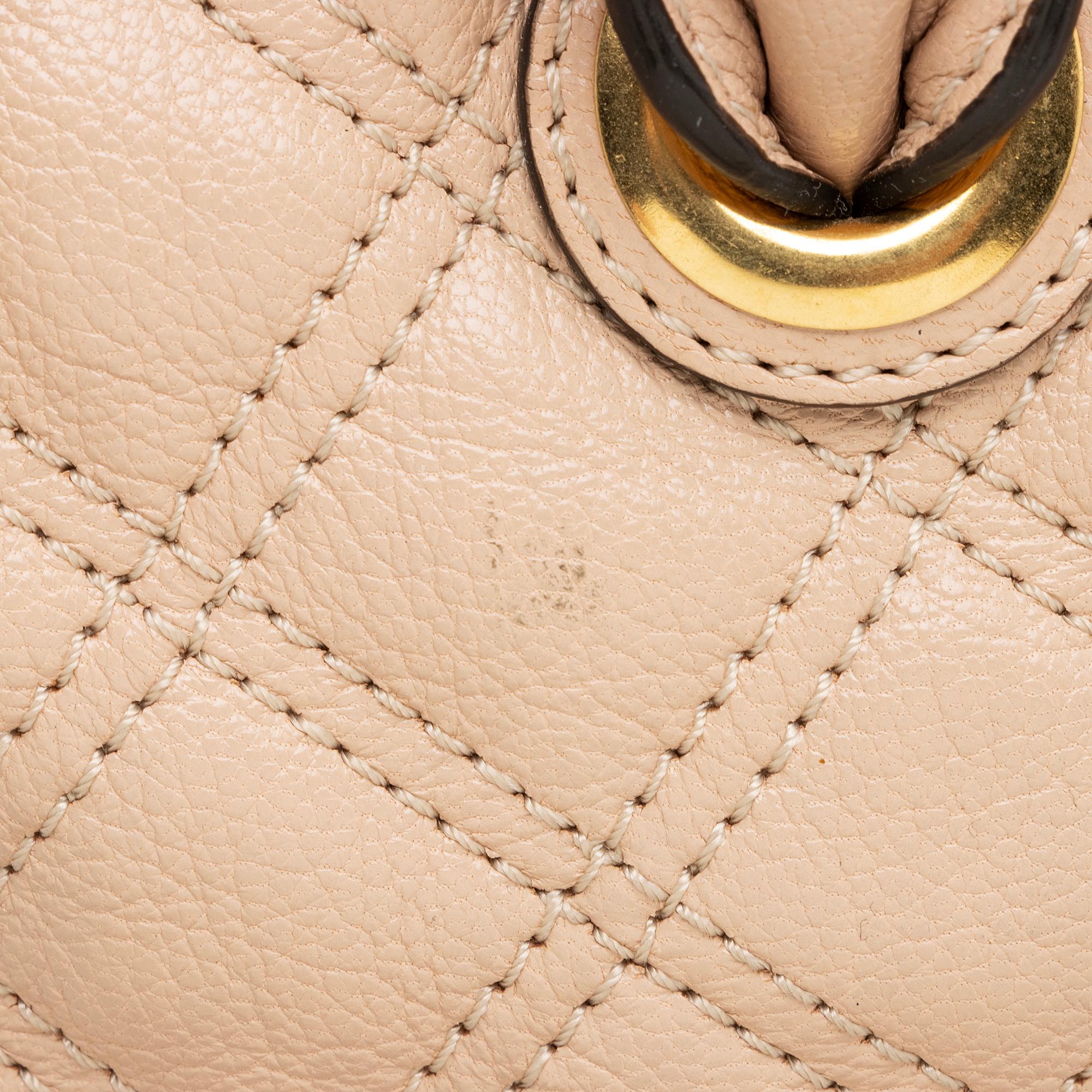 Marc Jacobs Quilted Lambskin Karlie Large Dome Satchel (SHF-EFpPg4)