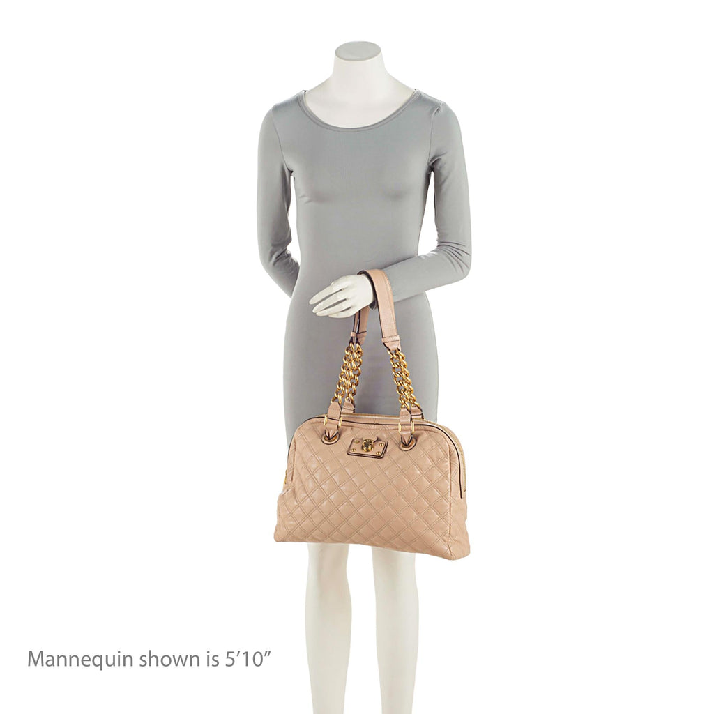 Marc Jacobs Quilted Lambskin Karlie Large Dome Satchel (SHF-EFpPg4)